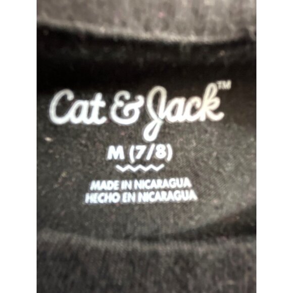 Cat & Jack Girls Long Sleeve Tee Top Black Size M 7-8 - Picture 2 of 6